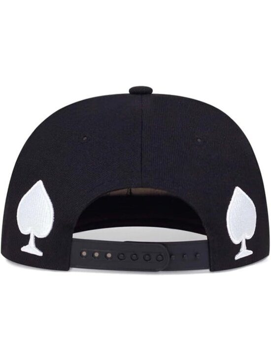 Unisex Poker K Black Snapback Hat Hip Hop Style Colorful Adjustable Baseball Cap